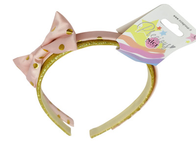 Fab You! Pink Bow & Gold Headbands 2-Pack Fab You! Pink Bow & Gold Headbands 2-Pack