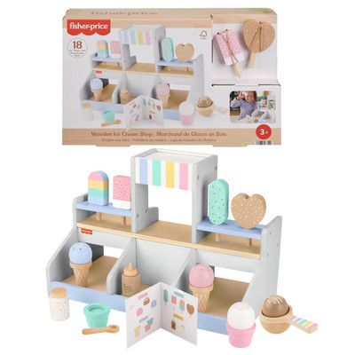 Fisher-Price Wooden Ice Cream Shop Set Pretend Play Fisher-Price Wooden Ice Cream Shop Set Pretend Play
