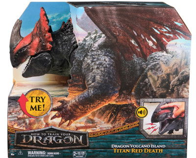 Dreamworks How To Train Your Dragon - Titan Red Death 23 inch Dragon Volcano Island Action Figure