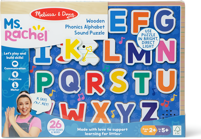 Melissa & Doug Ms. Rachel Wooden Phonics Alphabet Sound Puzzle Melissa & Doug Ms. Rachel Wooden Phonics Alphabet Sound Puzzle