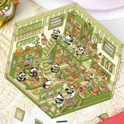 DIY 3D Sticker - Panda Dessert Shop