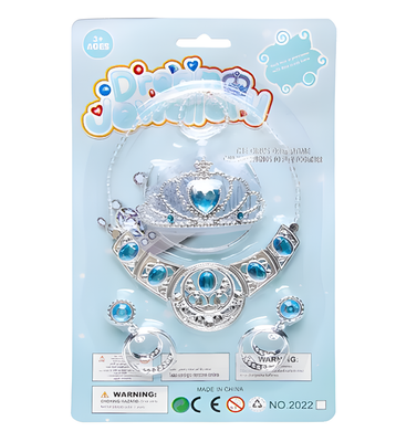 Blue Crown & Necklace Set 