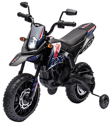 Aprilia Kids Ride-On Motorcycle with Training Wheels - Blue Aprilia Kids Ride-On Motorcycle with Training Wheels - Blue
