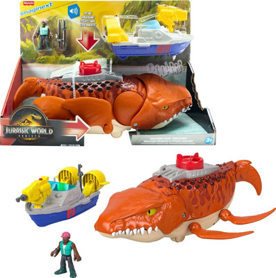 Fisher-Price Imaginext Jurassic World Rebirth Aquachomp Chase Mosasaurus 18 inch