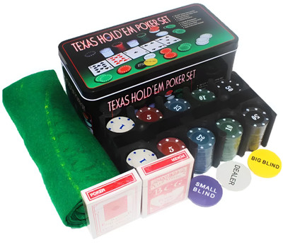 Whizz Kid Games Texas Hold Em' Poker Set 200pcs Tin 