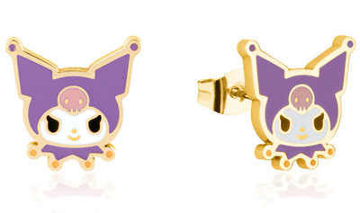Sanrio Hello Kitty Kuromi Stud Earrings - Gold