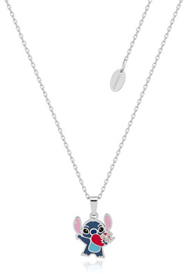 Disney Lilo and Stitch Heart Enamel Necklace
