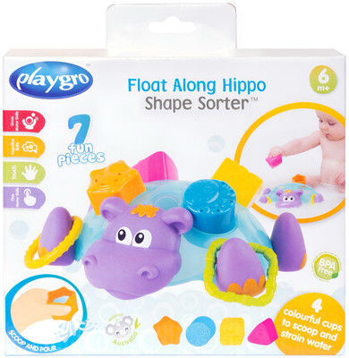 Playgro Float Along Hippo Shape Sorter