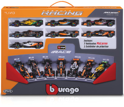 Bburago 1:43 F1 McLaren - 7-Piece Collection & Display Stand