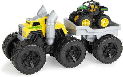 John Deere Monster Treads Rev and Roar Semi Playset