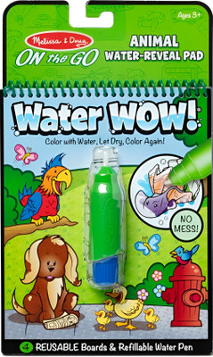 Melissa & Doug On the Go Water Wow! Reusable Water-Reveal Activity Pad - Animals