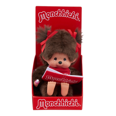 Monchhichi Girl Reading Plush Monchhichi Girl Reading Plush