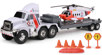 Mighty Fleet Titans Flatbed Truck with Helicopter