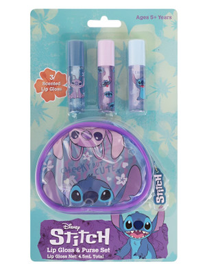 Disney Stitch Lip Gloss & Purse Cosmetic Kit Set
