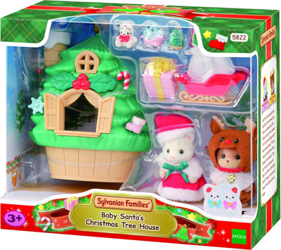 Sylvanian Baby Santa's Christmas Tree House