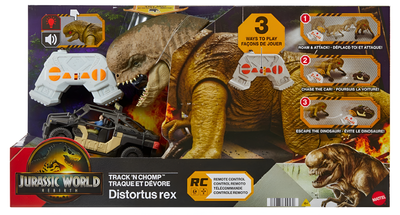 Jurassic World Rebirth Remote Control Track 'n Chomp Dinosaur Distortus Rex