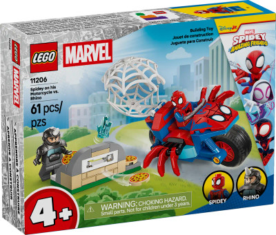 LEGO Marvel Spidey on his Motorcycle vs. Rhino 11206