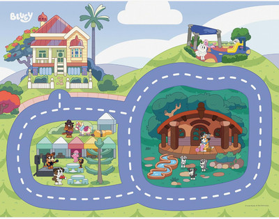 Imaginmat Deluxe  Bluey - Floor Playmat 30.5 x 20.5 inch