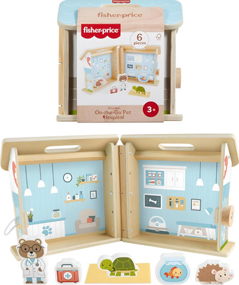 Fisher-Price Wooden On-the-Go Pet Hospital