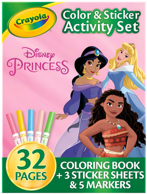 Crayola Disney Princess Colour & Sticker Activity Set with Markers