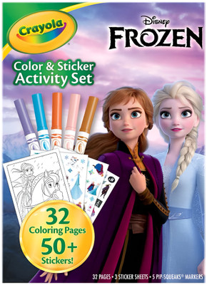 Crayola Disney Frozen Colour & Sticker Activity Set with Markers