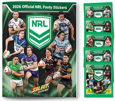 2026 Official NRL Footy Stickers Book Bundle
