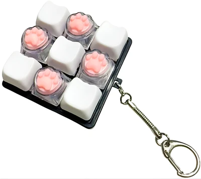 Dog Paw Keyboard Fidget Keychain 