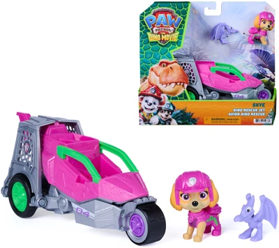 Paw Patrol The Dino Movie - Skye Dino Vehicle with Dinosaur Figure