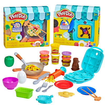 Play-Doh Crazy Waffle Cafe and Wok & Wonton Playset