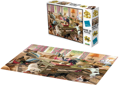 Dogs in the Living Room Giordano 3D Jigsaw Puzzle 500pcs