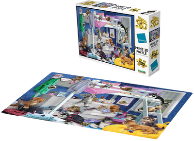 Messy Bedroom Kittens Giordano 3D Jigsaw Puzzle 500pcs
