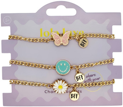 Lola Luxe - BFF Butterfly Smiley Flower Bracelets 3-Piece