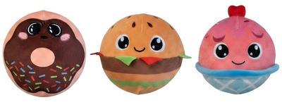 Plush Foodies 15cm Balls - Donut Ice Cream Hamburg 