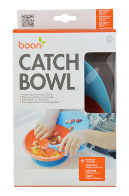 Boon Catch Bowl Toddler Bowl With Spill Catcher - Orange / Blue