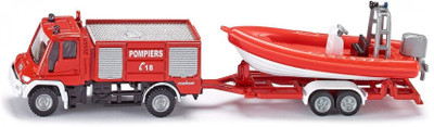 Siku - Mercedes Benz Fire Engine with Boat - 1:87 Scale | SI1636 Siku - Mercedes Benz Fire Engine with Boat - 1:87 Scale | SI1636