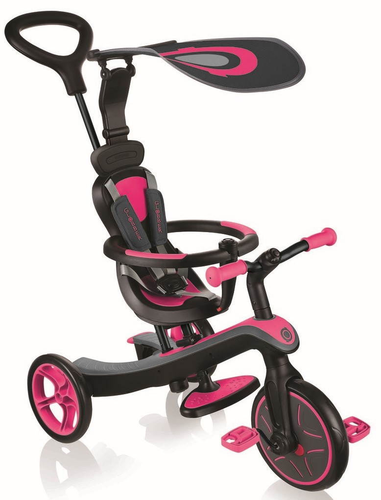 GLOBBER EXPLORER TRIKE 4in1 ピンク 4-in-1 Tricycle: EXPLORER TRIKE 4in1 DELUXE PLAY – Globber