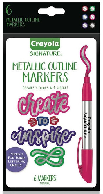 Crayola Signature Liquid Metal Craft Markers - Set of 6