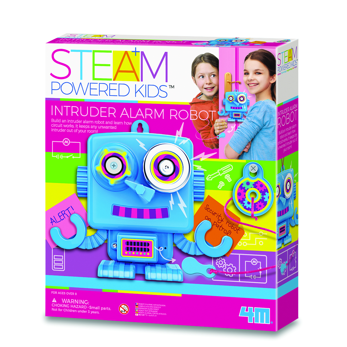 4M STEAM Powered Kids Intruder Alarm Robot Toymate