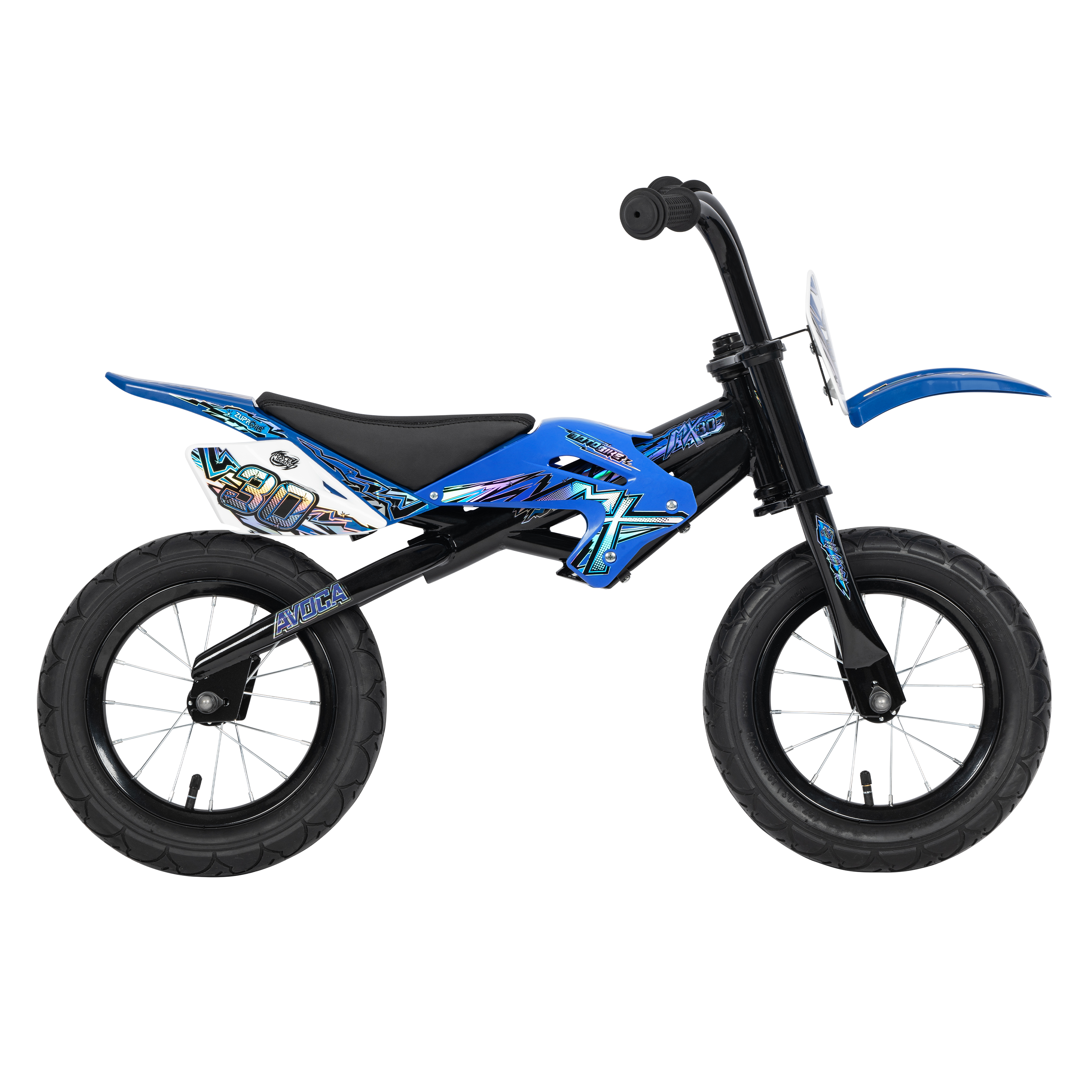 Avoca 30cm Moto X Balance Bike Holographic-Blue Toymate