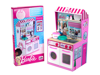 barbie doll with kitchen