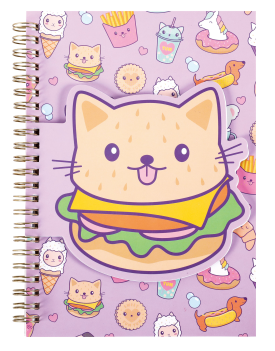 Spiral Notebook Cat Burger Toymate