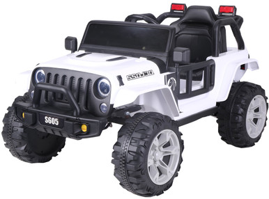 Kids 4X4 Style Electric Ride On Car - White | Toymate