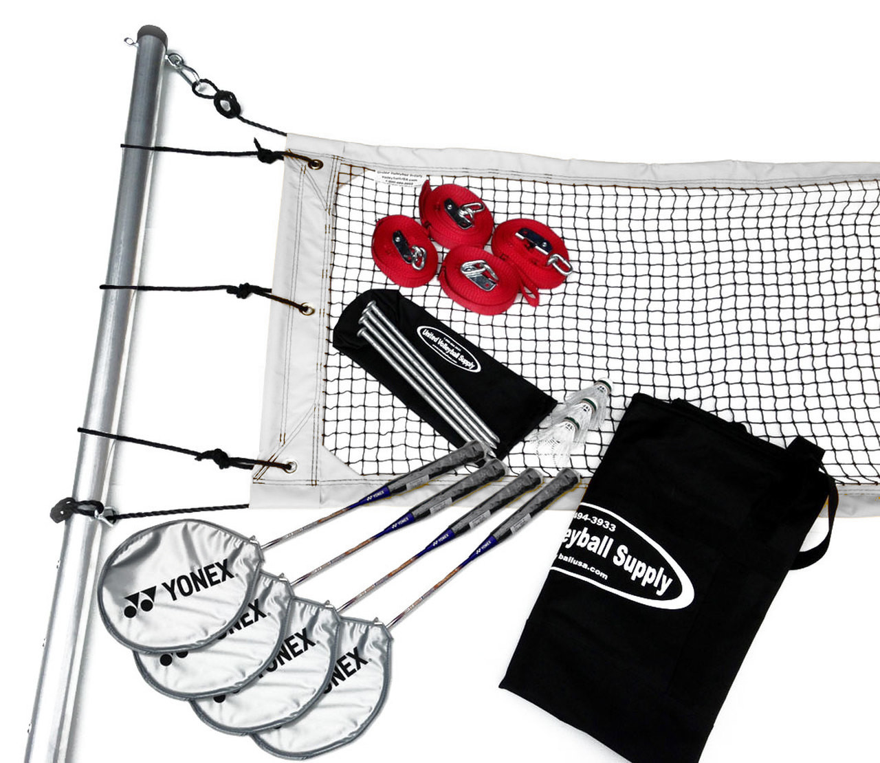 V-B American: High Quality Portable Volleyball / Badminton Set