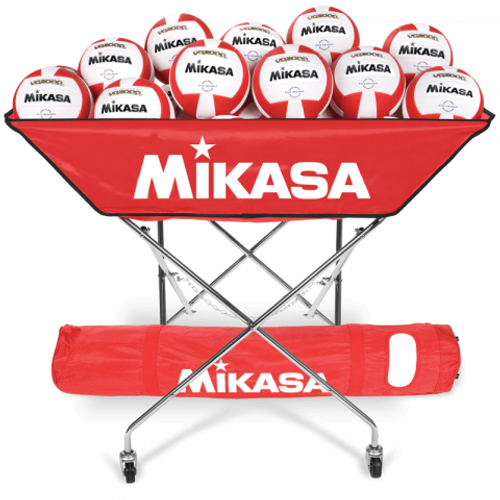 Mikasa Hammock Style Volleyball Cart Red