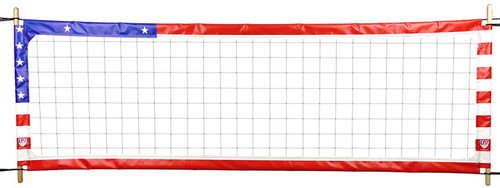 4" Professional American Flag Volleyball Net