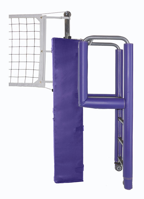 United 3-1/2" PIN-STOP Hybrid Carbon Fiber / Aluminum Volleyball System - Shown with padding.