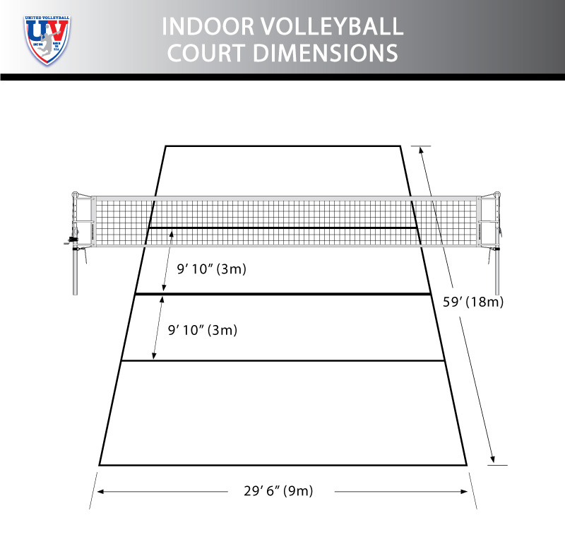 volleyball net dimensions