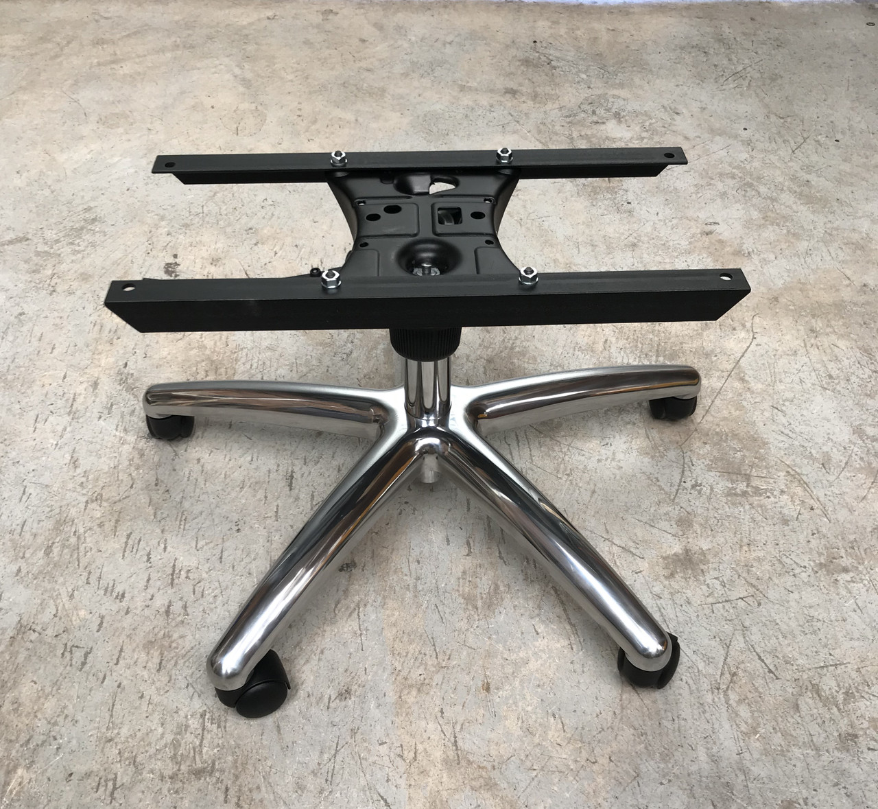 Replacement under seat assembly with gas lift polished base The