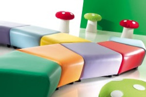 Zig Zag Angled Stool