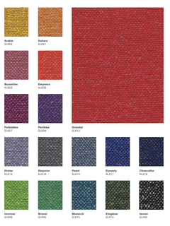 Silk fabric samples & swatch card